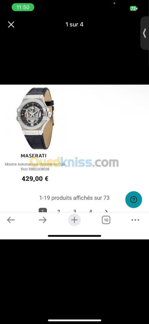 Montre Maserati  potenza  Bracelet en cuir 100% authentique achte en France à 420 euro