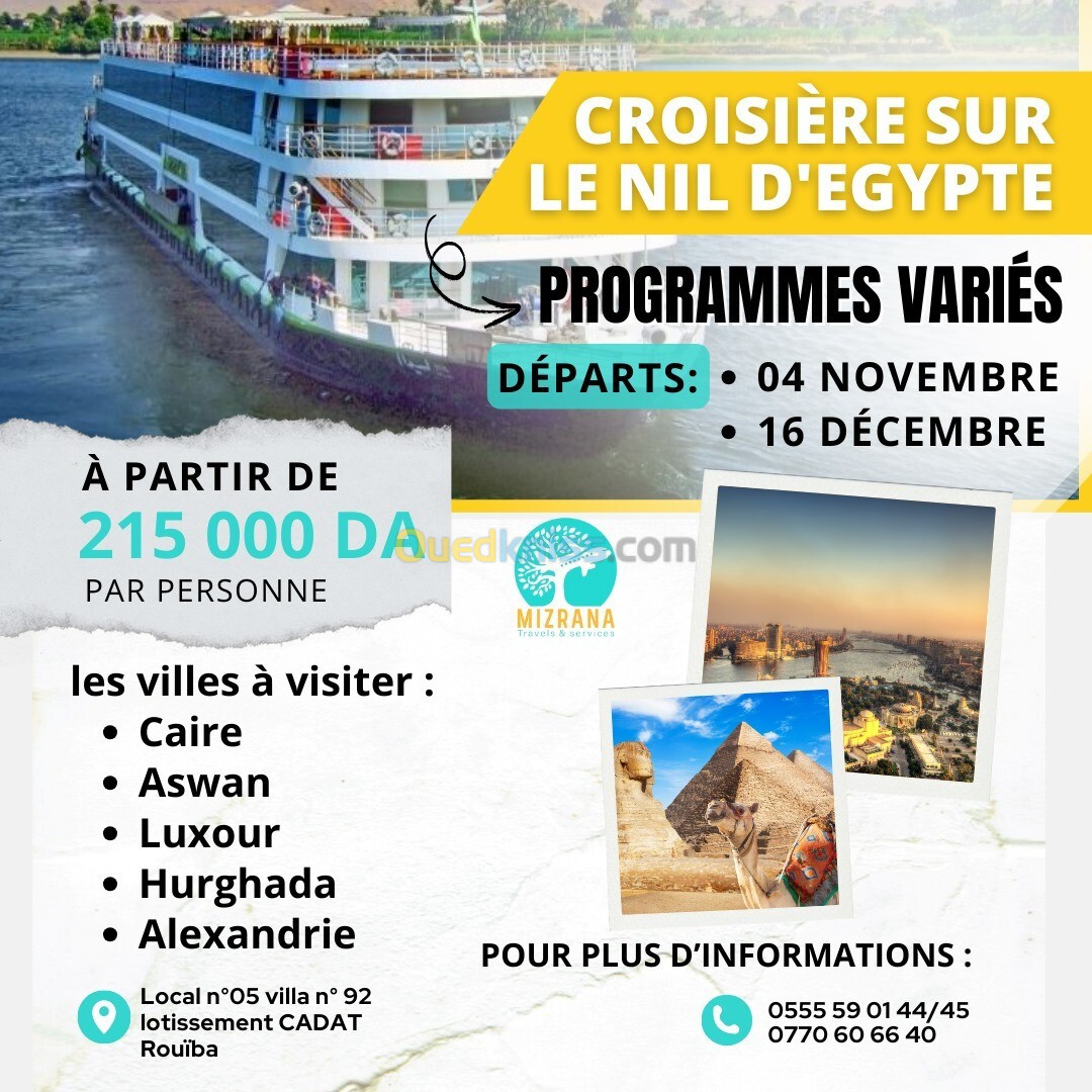 Croisière sur le Nil d'Egypte 