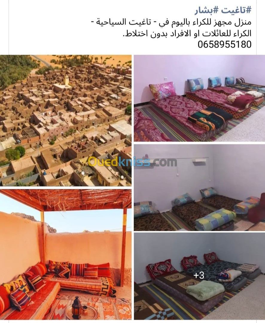 Location Niveau De Villa F6 Bechar Taghit