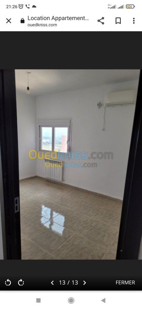 Location Appartement F3 Alger Ouled fayet