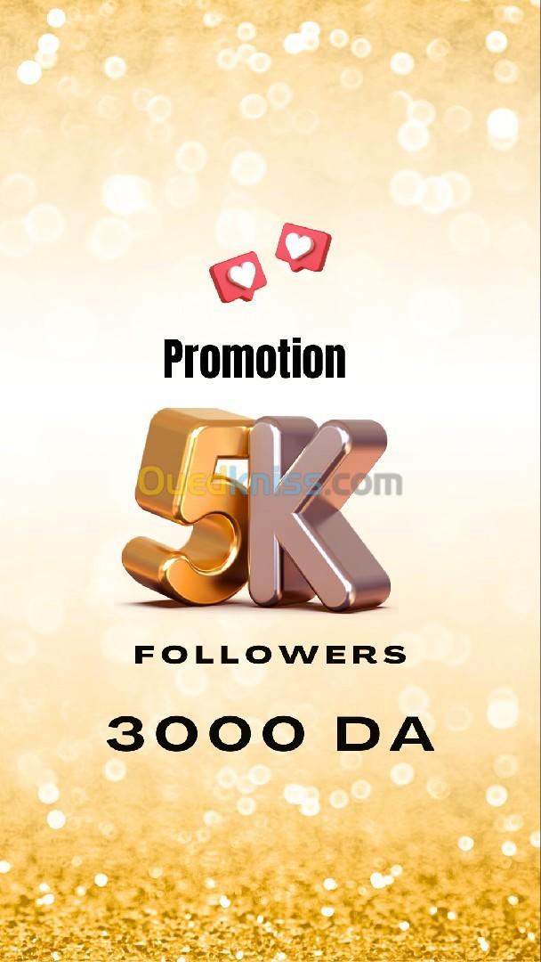  Sponsoring INSTAGRAM BOOSTER 5K abonnés dans une semaine 