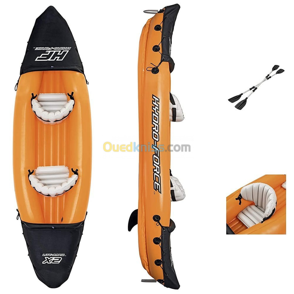 Kayak bestway 65077 Gonflable 2 Personnes Avec 2 Pagaies Lite Rapid X2 Hydro-Force  