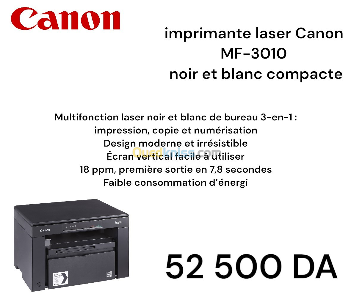 Imprimante Canon i-SENSYS MF3010 - DARIACOM