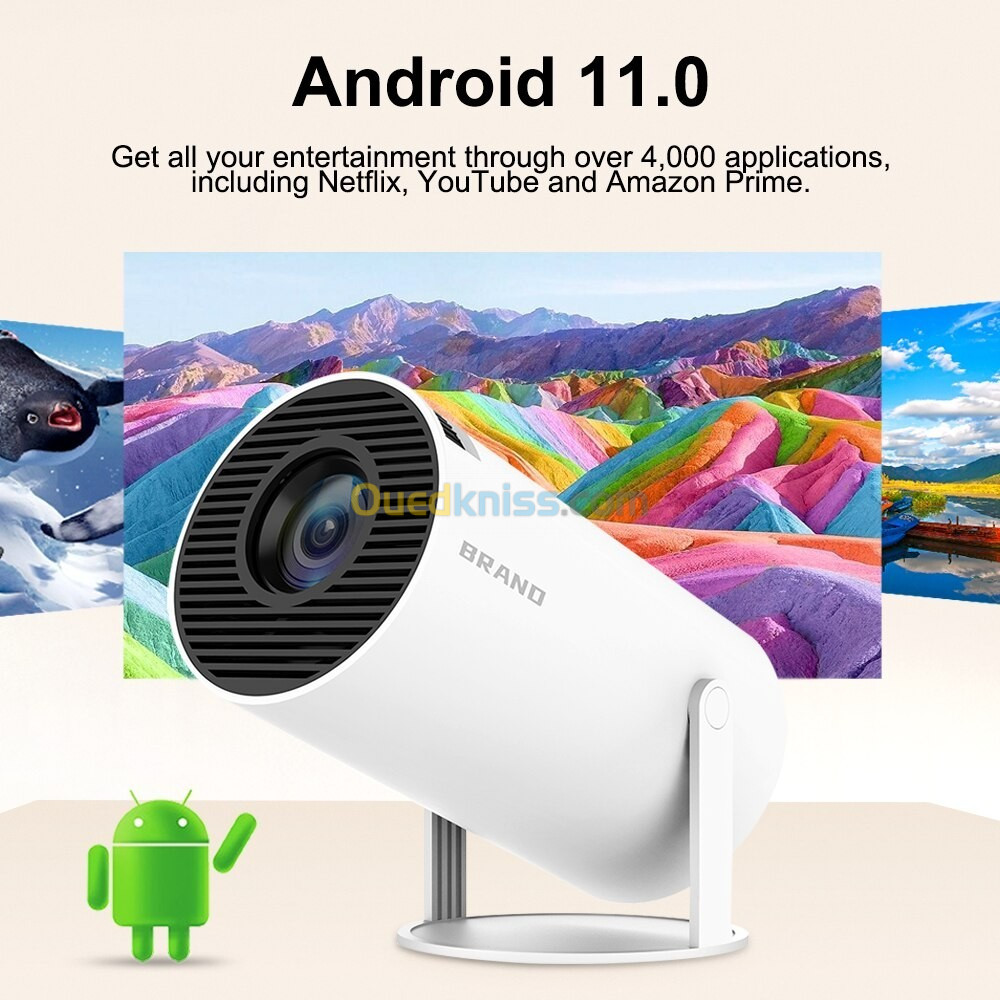 Datashow smart projecteur Android 12 WIFI bluetooth 4k 4000 lumens ضمان 30 يوم 