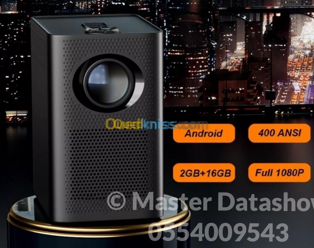 Smart datashow projecteur data show 4k PRO 400 ansi lumens Android WIFI 2gb/16gb ضمان 06 أشهر 