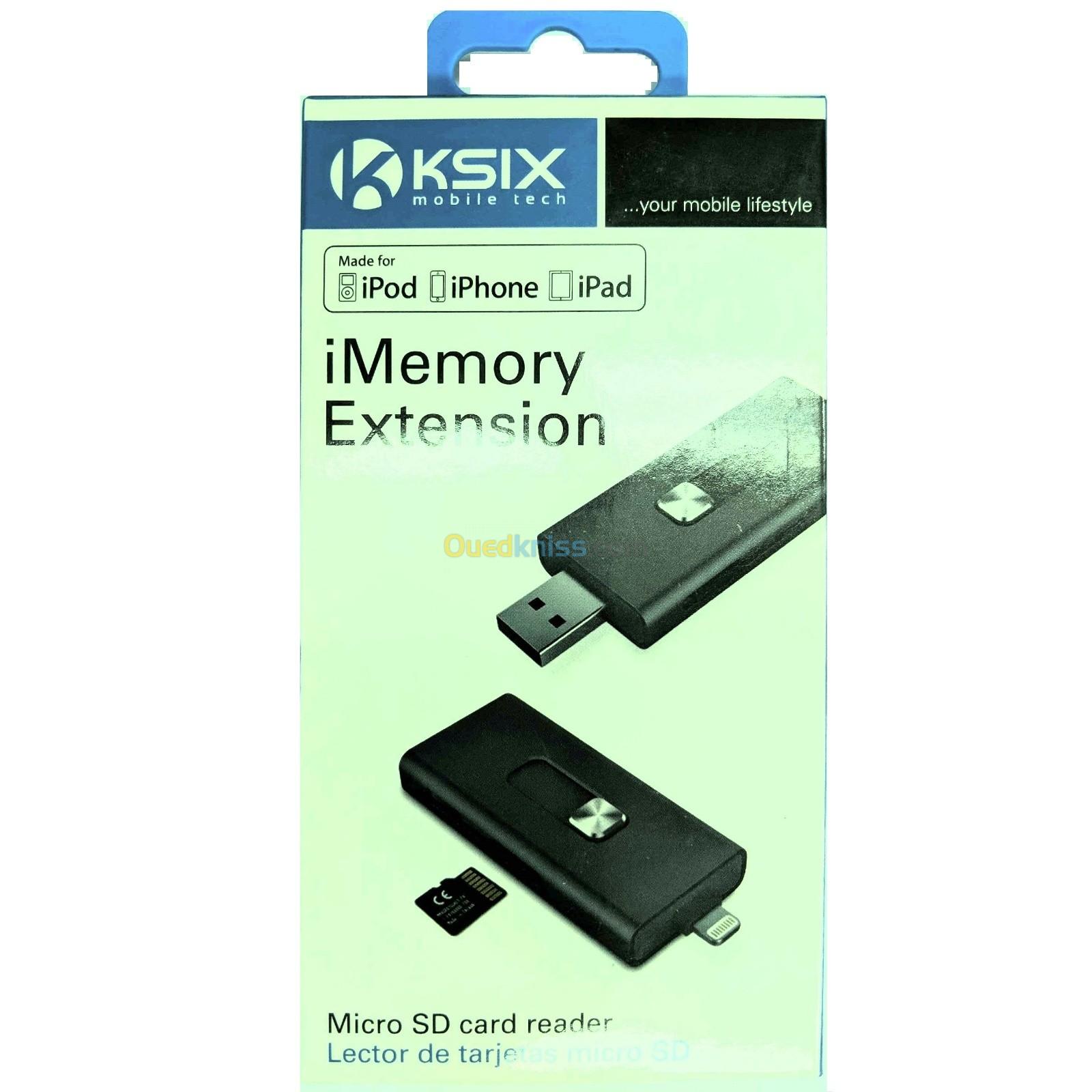 Lecteur de Carte microSD Lightning / USB Ksix iMemory Extension