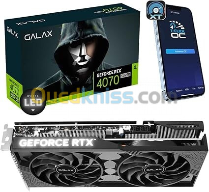 CARTE GRAPHIQUE D46C BLACK GF RTX 4070 SUPER 1-CLICK OC 2X