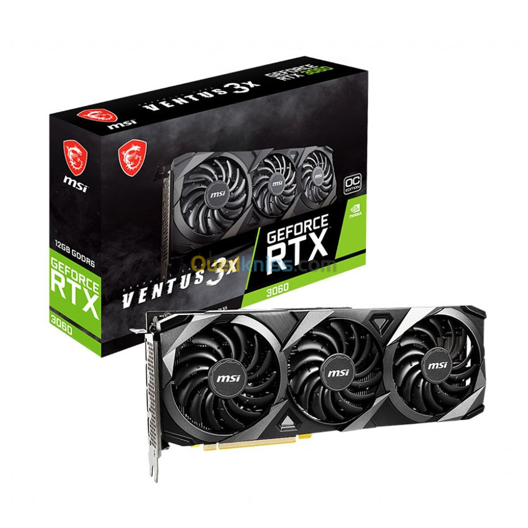 MSI GEFORCE RTX 3060 VENTUS 3X 12G OC LHR 12 GO GDDR6 