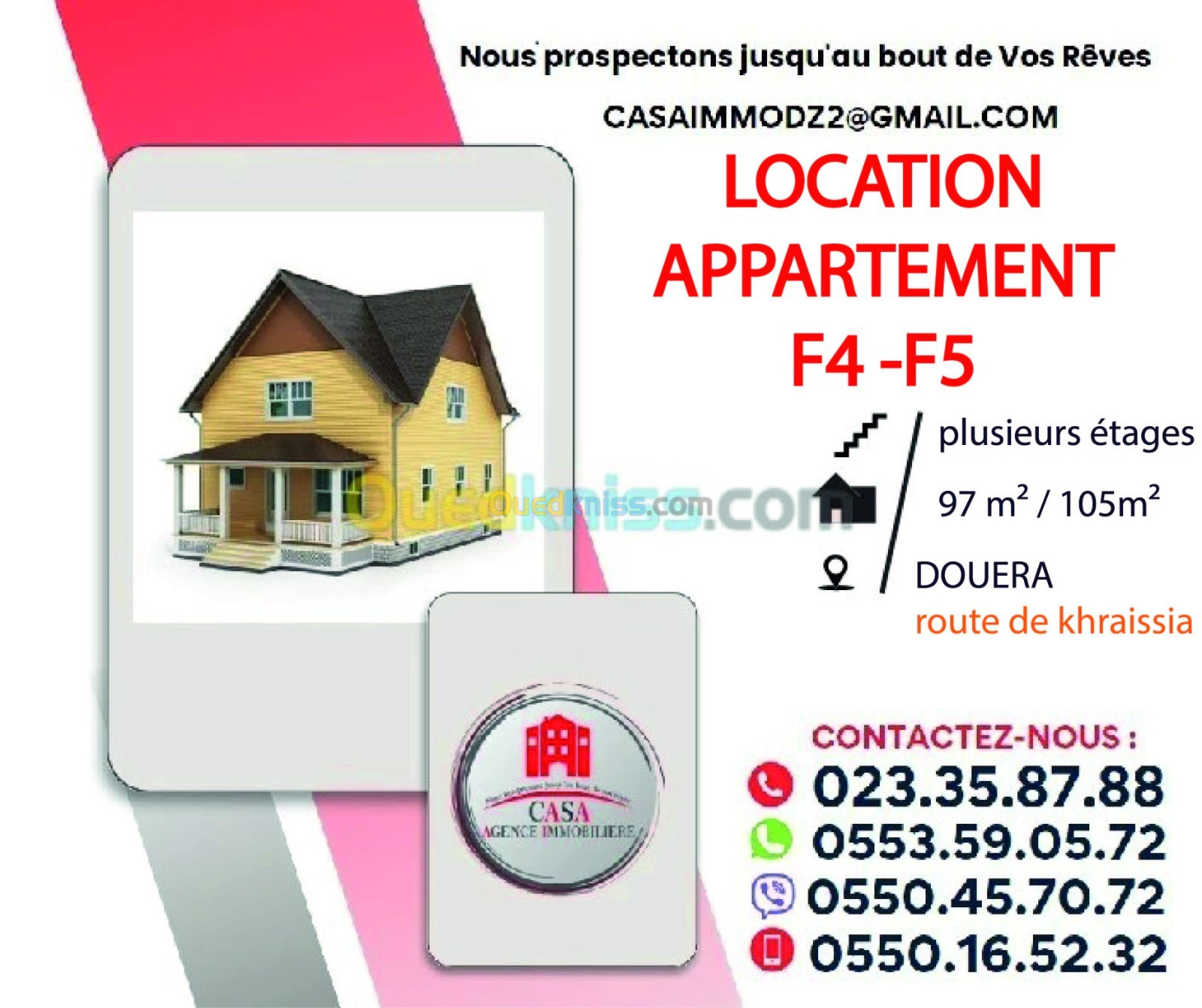 Location Appartement F5 Alger Douera