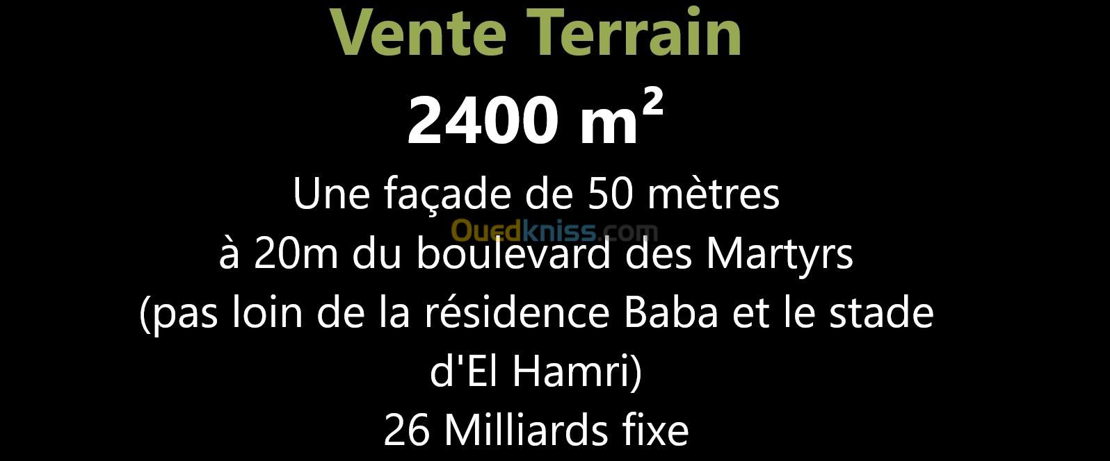 Vente Terrain Oran Oran