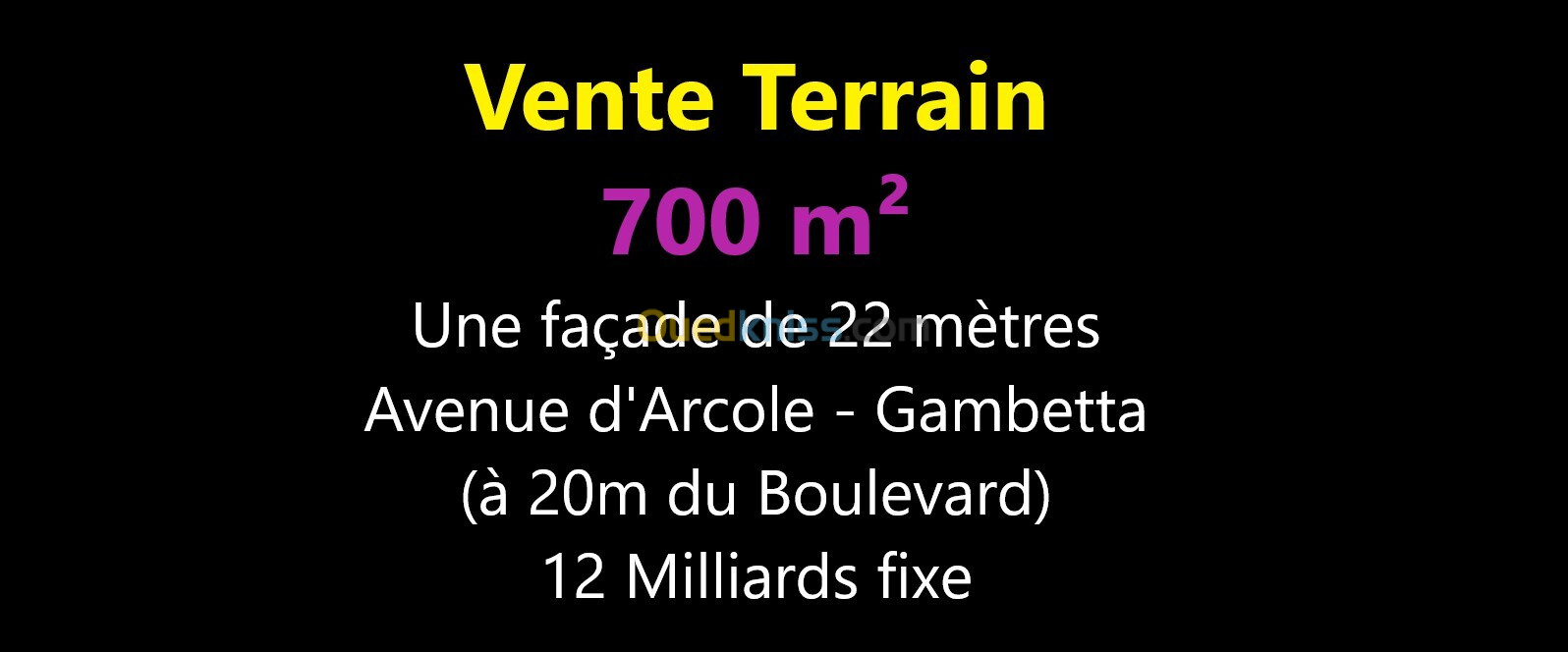 Vente Terrain Oran Oran