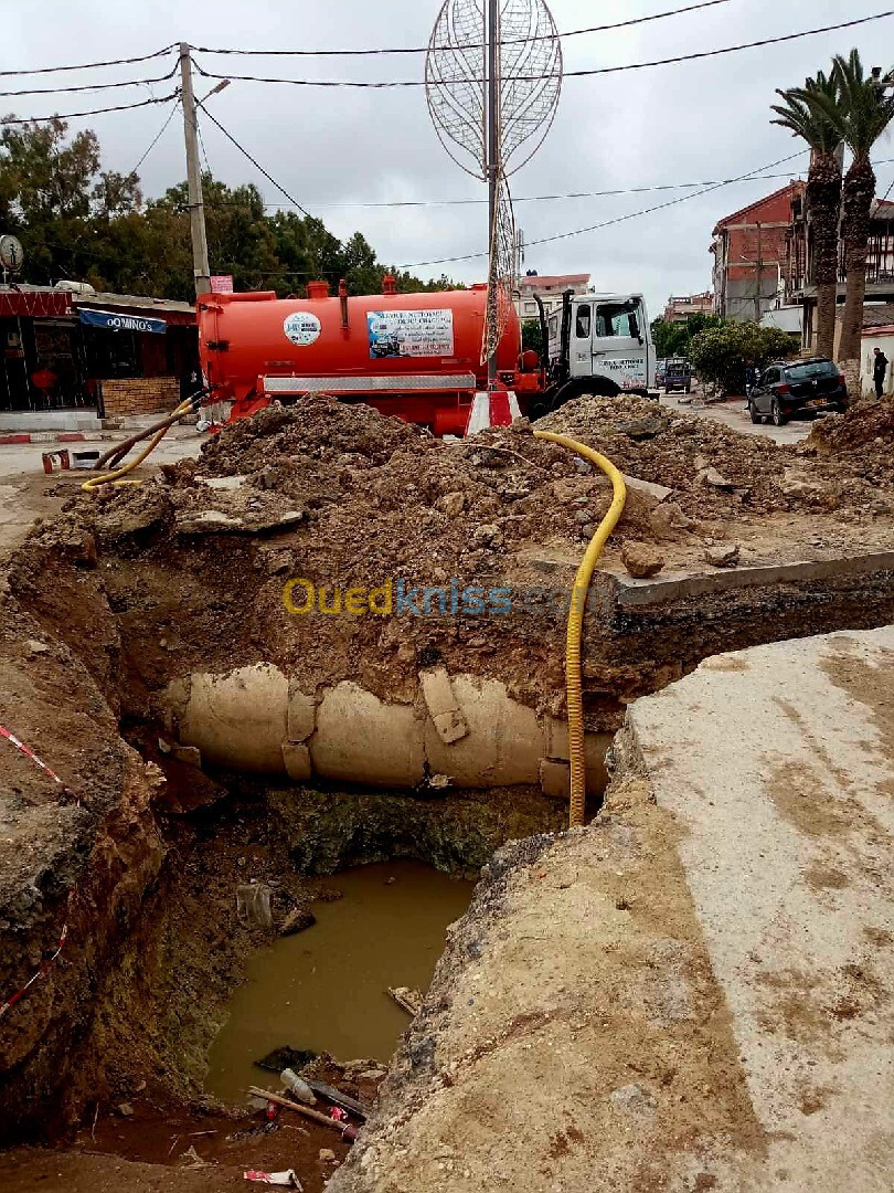 service nettoyage Débouchage canalisation, vidange fosse septique 