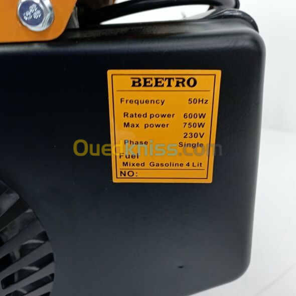 مولد كهربائي بالبنزين أصلي ذو قوة و فعالية عالية BEETRO Générateur Electrique A Essence 750W BE0072