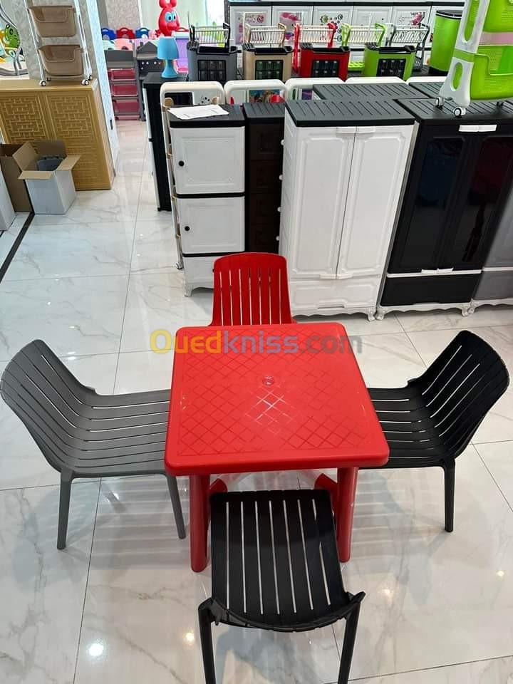 table et chaise en plastique première qualité