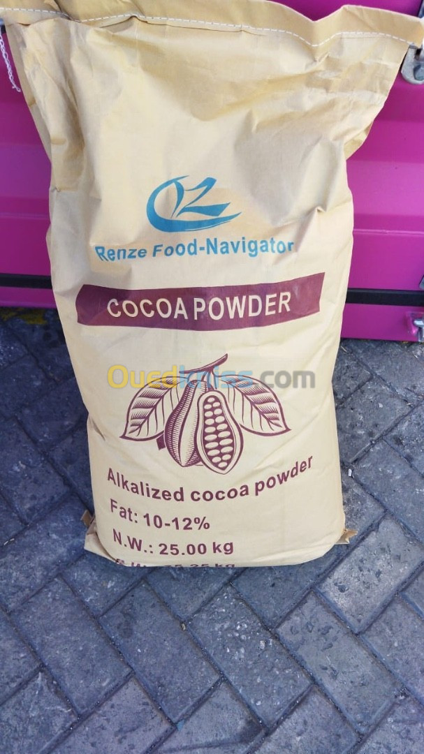 Cacao alcalisé 10-12% (sac de 25kg) Achat à partir de 5 tonnes 