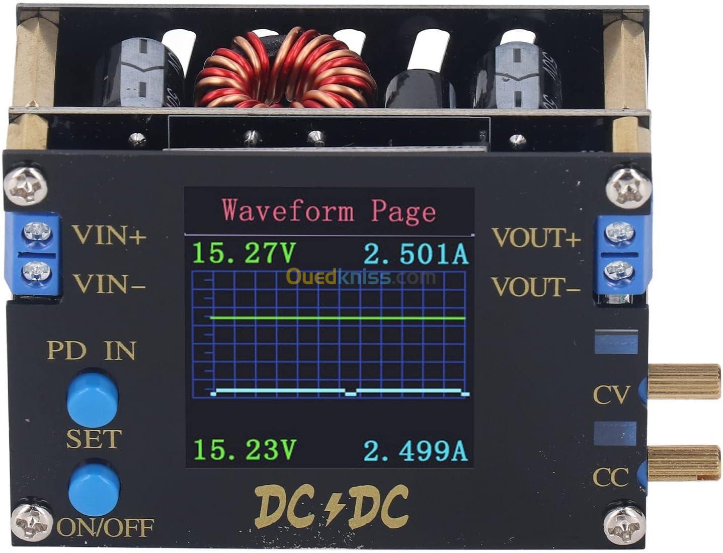 DC DC Convertisseur existent Boost/Buck CC CV Power Tech 0.5 to30V 3A Voltmètre d'Alimentation Régulée Réglable