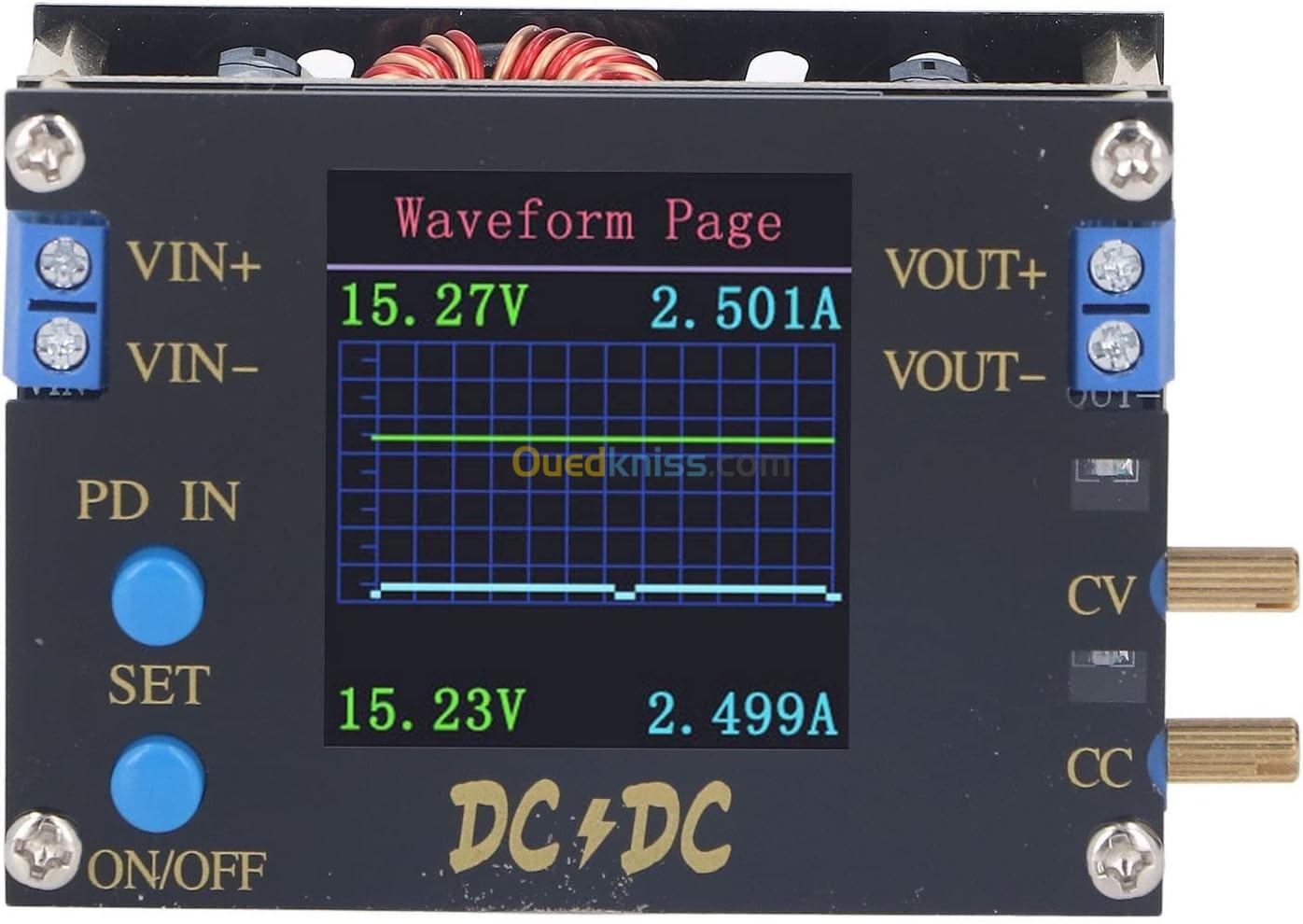 DC DC Convertisseur existent Boost/Buck CC CV Power Tech 0.5 to30V 3A Voltmètre d'Alimentation Régulée Réglable