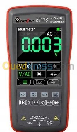 Multimetre + camera thermique numerique ET11S Pixel mesure de tension et de courant 2 en 1