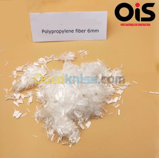 Fibre polypropylène 6mm et 12mm pour renforcer et réduire le fissurage du béton