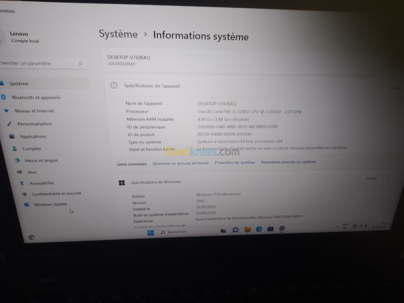 Lenovo x 250 i5 5 génération de France 