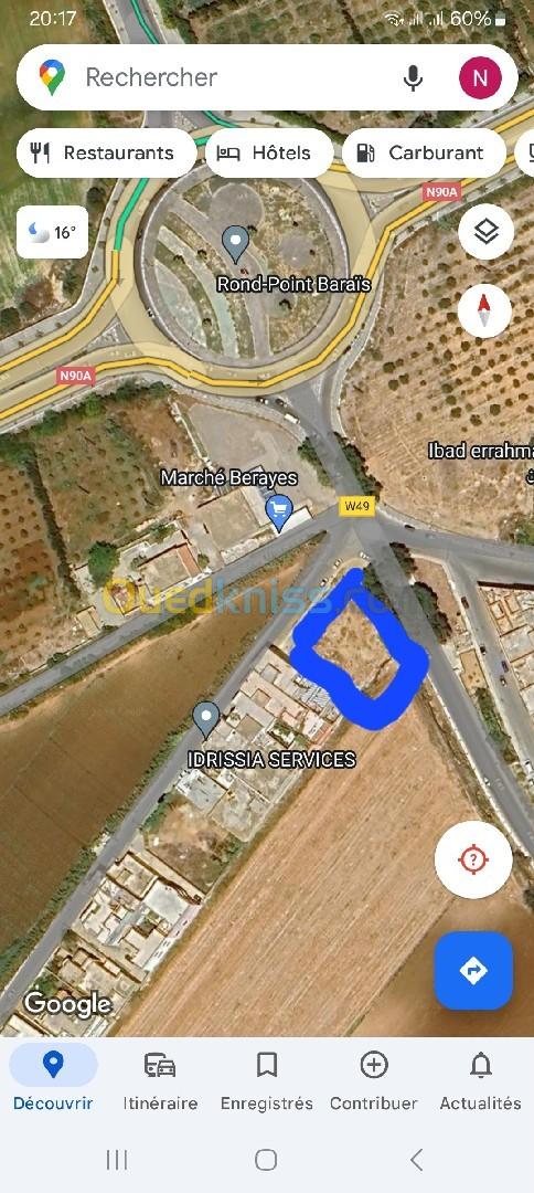 Vente Terrain Mostaganem Hassi maameche