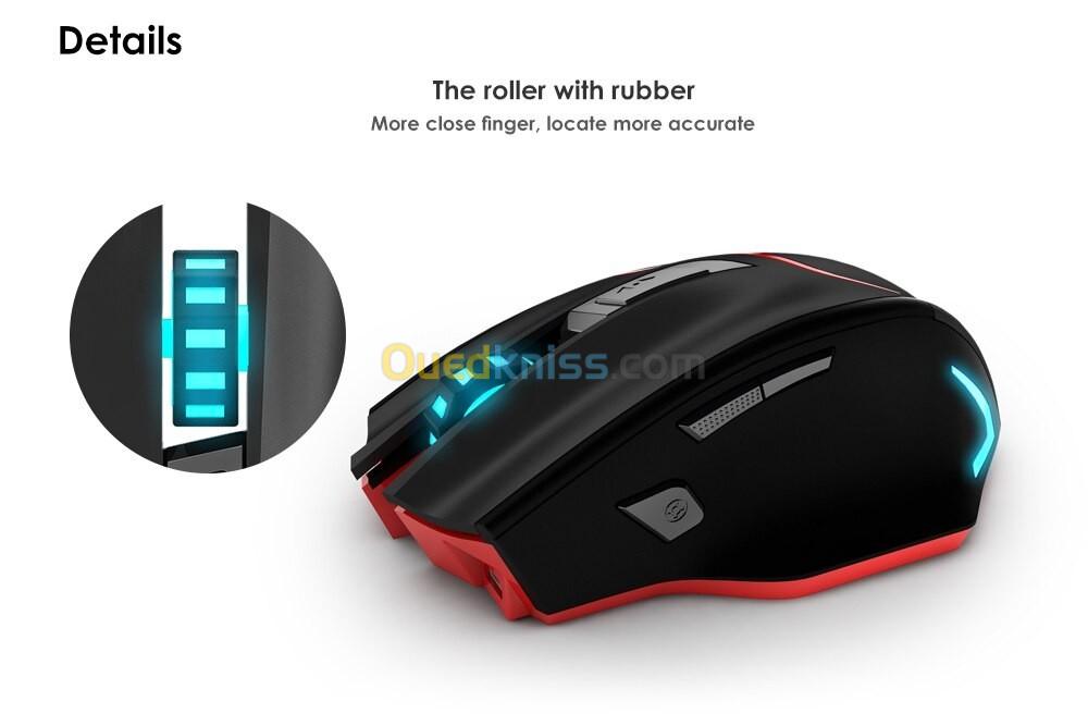 Souris Gaming Sans Fil 2.4 GHz 7 Boutons jusqu'à 3200 DPI F-18 ZELOTES  