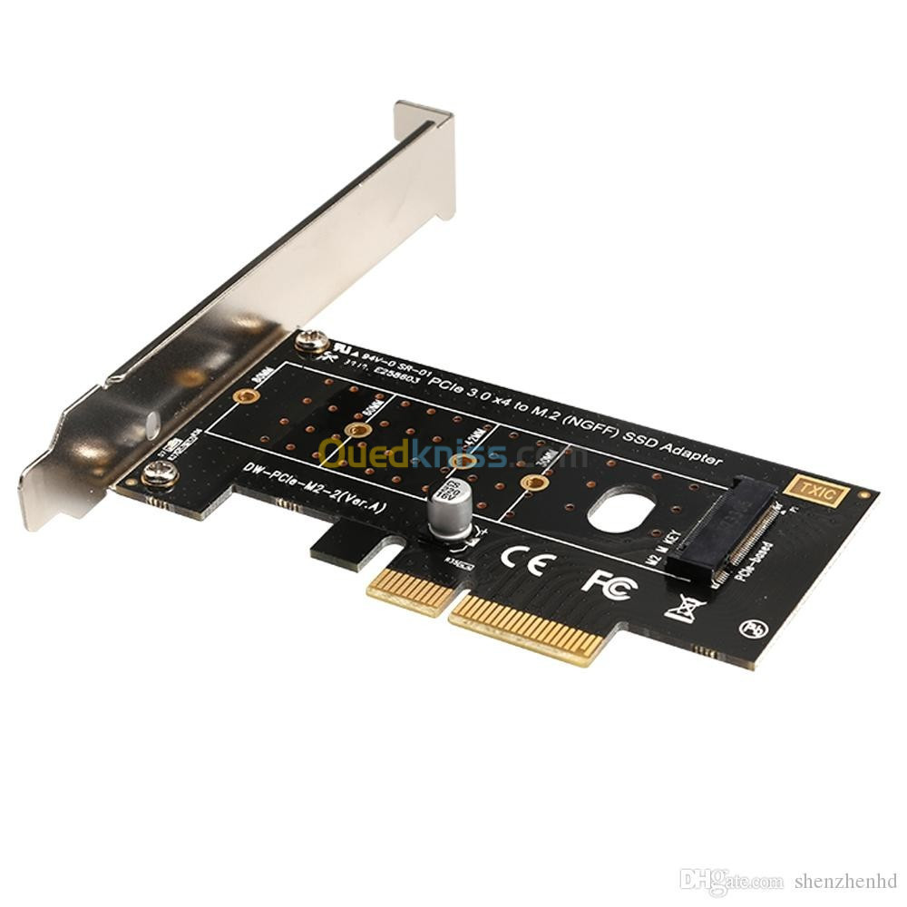 DISQUE DUR INTERNE 1 carte NVMe M.2 SSD vers carte PCIe 3.0 x4