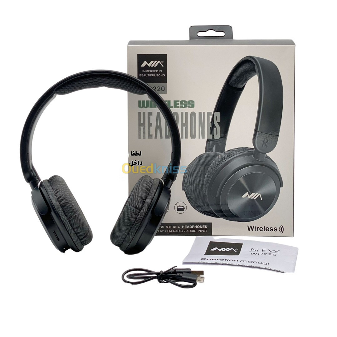 CASQUE NIA WH220 BT V5.0 + FM SD AUX