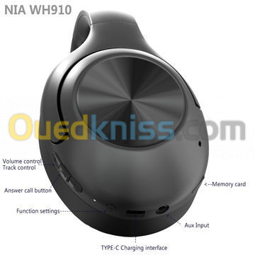 CASQUE NIA WH910BTR BT V5.0 + FM SD AUX