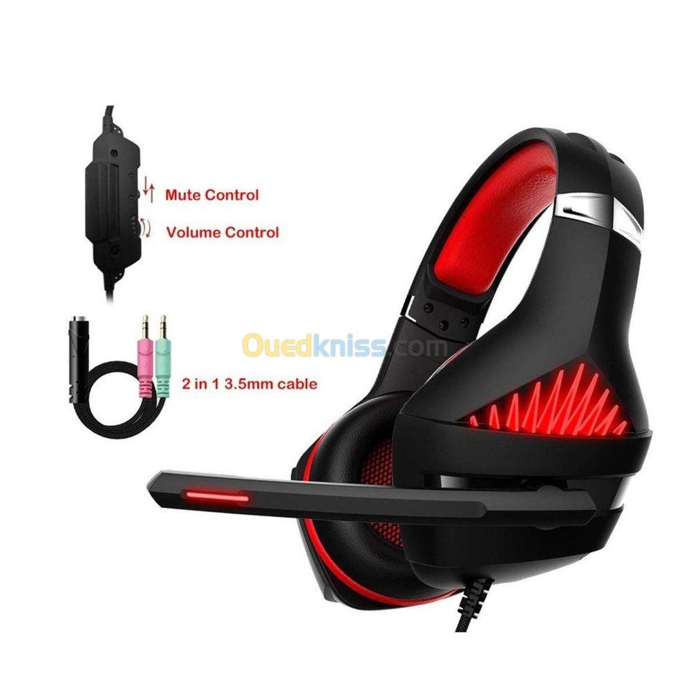 Casque Pro Gaming Avec Microphone Lumineux Pour Pc Mobile Ps4 Gm-5 - Prix  en Algérie