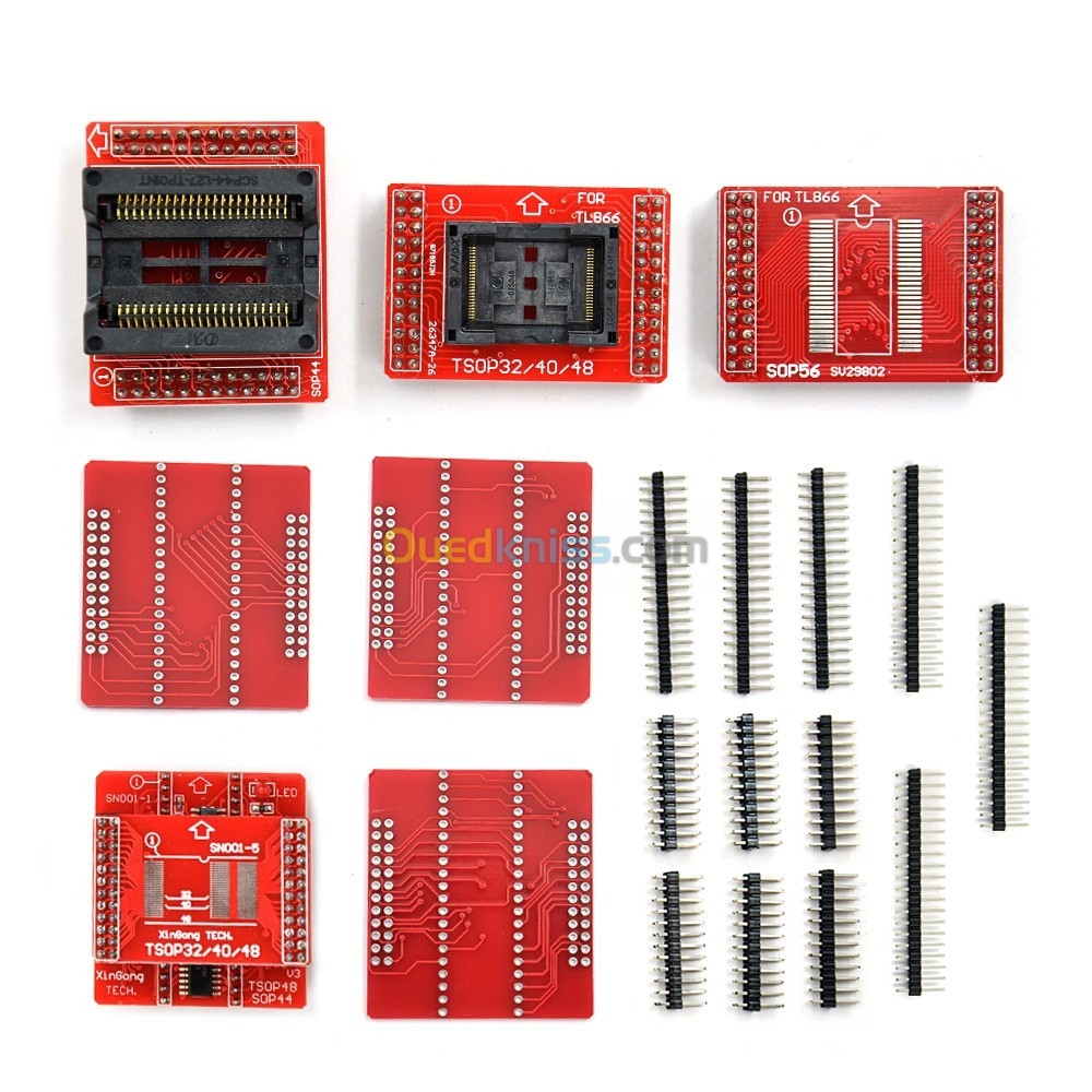 TSOP44 TSOP40 TSOP56 SOP32 SOP48 prises Adaptateurs de programmeur universel 8 pieces MiniPro TL866