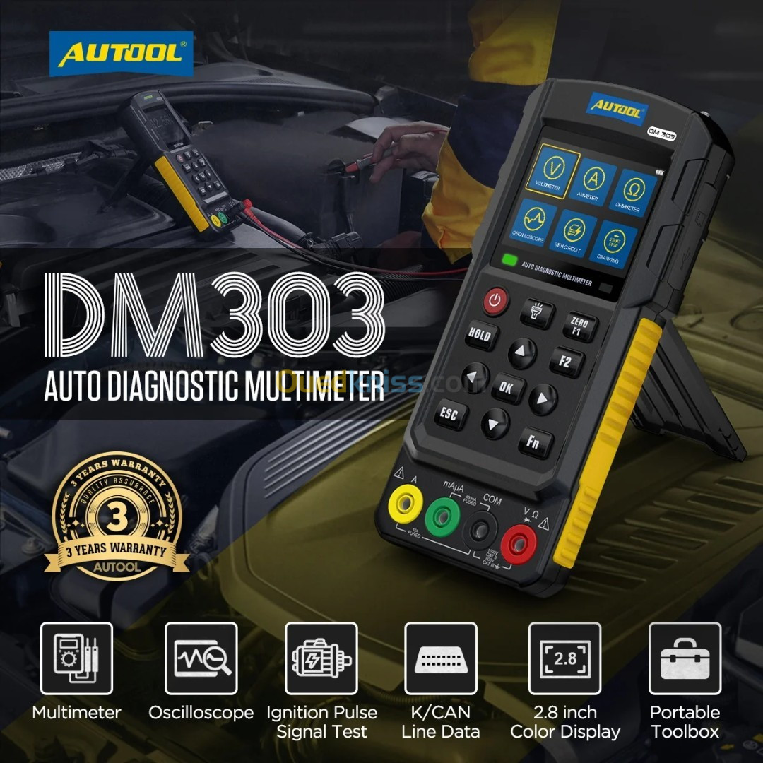 AUTOOL DM303 Auto Diagnostic Multimeter Car Circuit Tester 