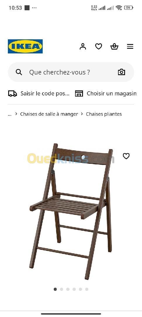 Chaise Pliante En Bois Massif Ikea