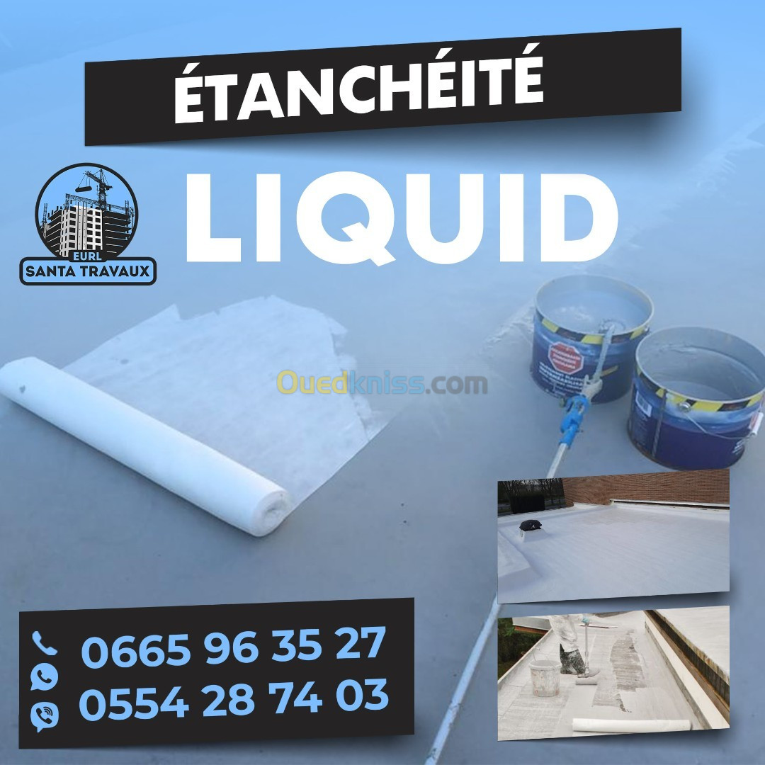 Étanchéité bitume et  liquide