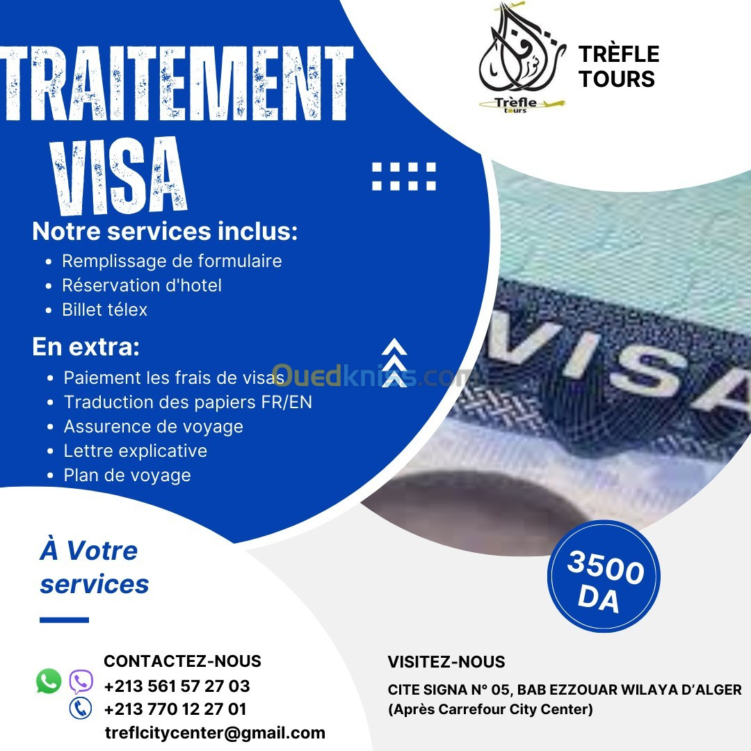 RDV VISAS: CANADA / USA / UK / ARABIE SAOUDITE / TURKIYE