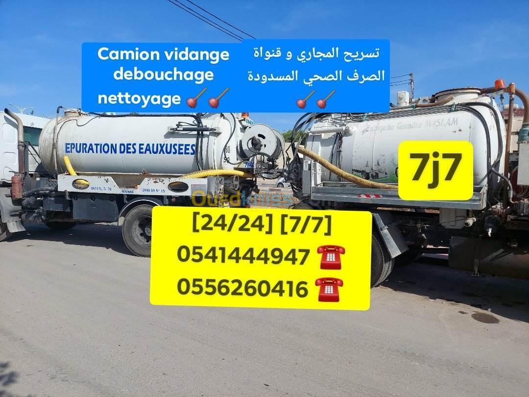 Camion vidange débouchage nettoyage canalisatione