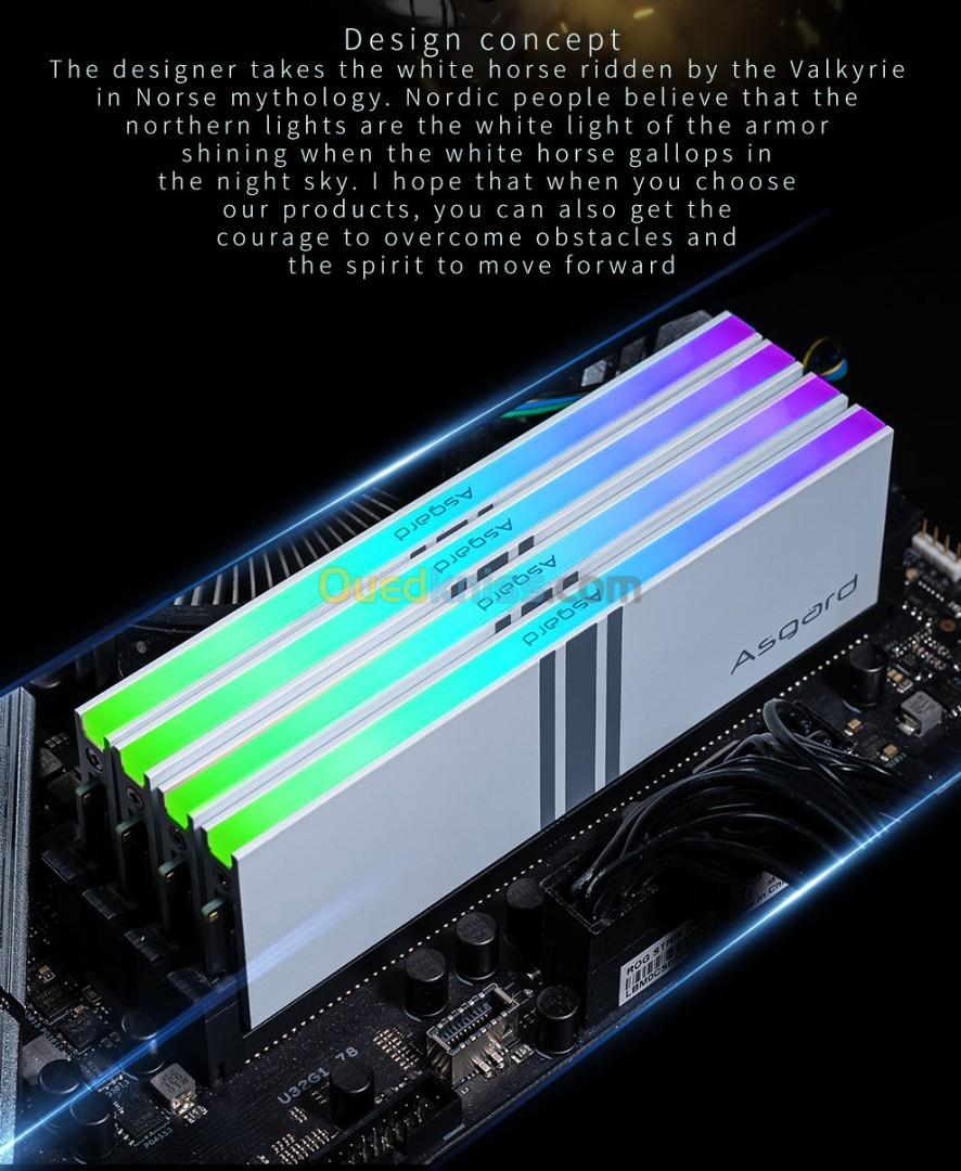 RAM DDR4 Asgard Valkyrie V5 série G mémoire 8GBx2 3200MHz RGB 