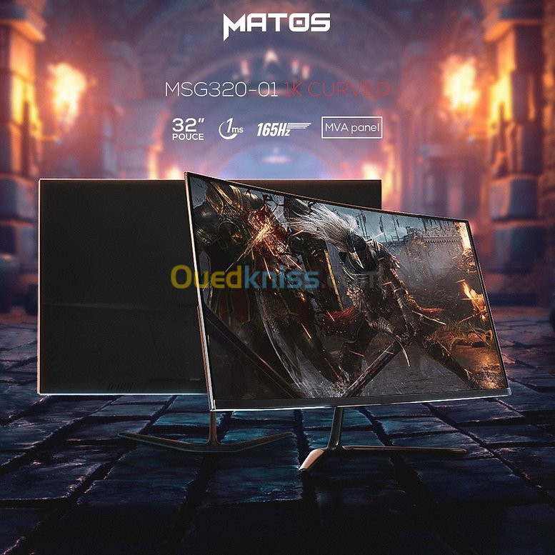 ECRAN GAMING MATOS 32 POUCES MSG320 2K 144HZ/MVA CURVED - الجزائر الجزائر