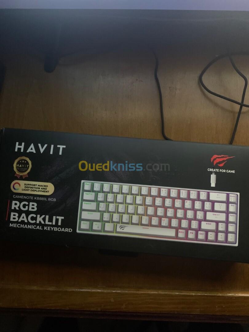 Clavier mécanique havit kb881l original RGB red switch