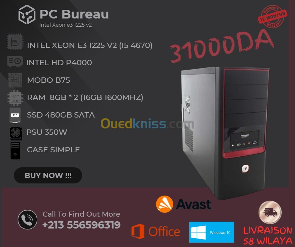 Pc Bureau Intel Xeon 