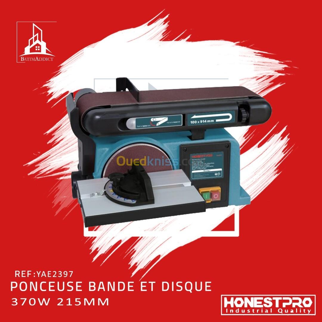 PONCEUSE 2 EN 1 A BANDE ET A DISQUE 370W HONESTPRO