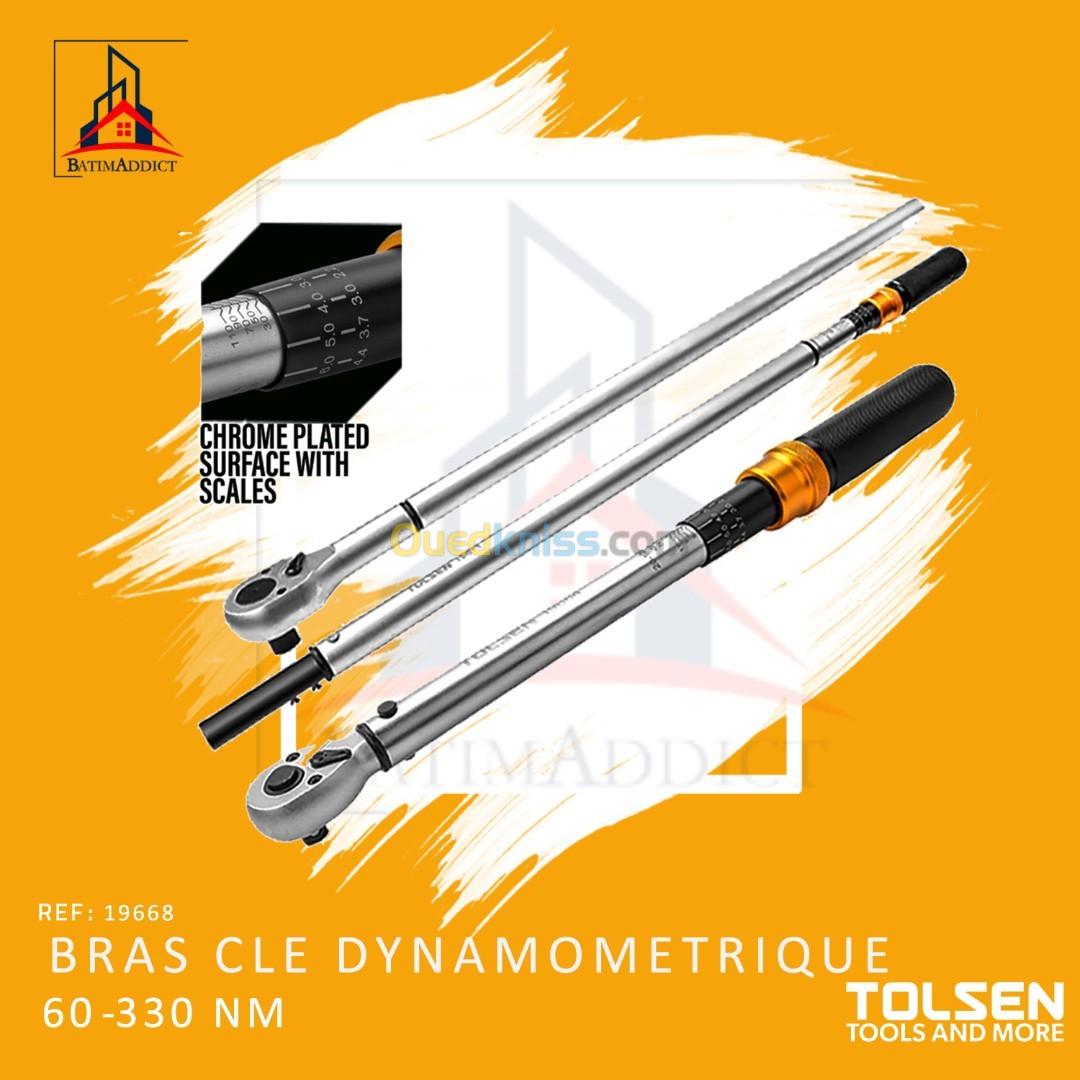 CLÉ DYNAMOMÉTRIQUE AVEC BRAS EXTENSIBLE 60-330NM TOLSEN