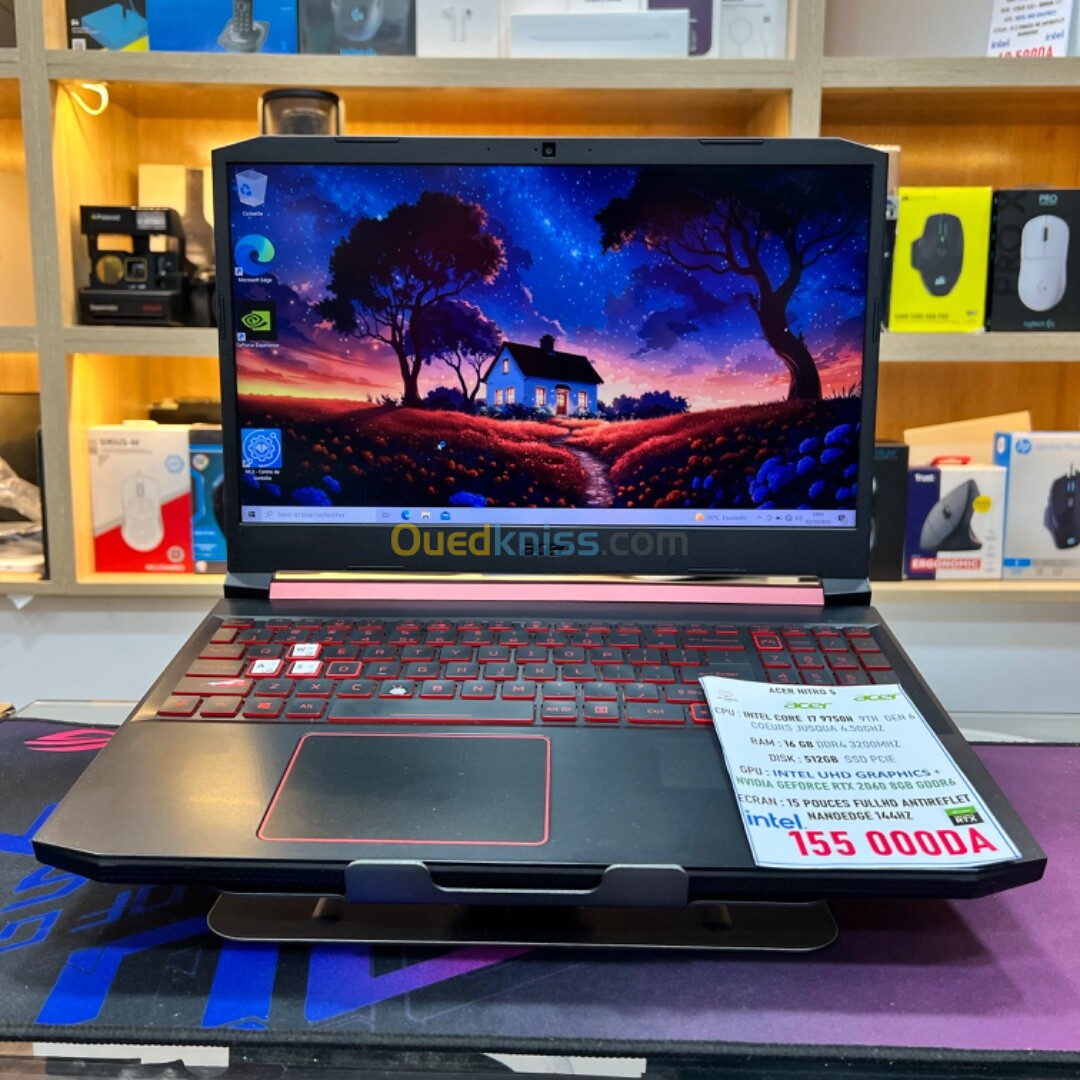 ACER NITRO 5 I7 9750H NVIDIA RTX 2060 16GB RAM 512GB SSD ECRAN 144HZ 