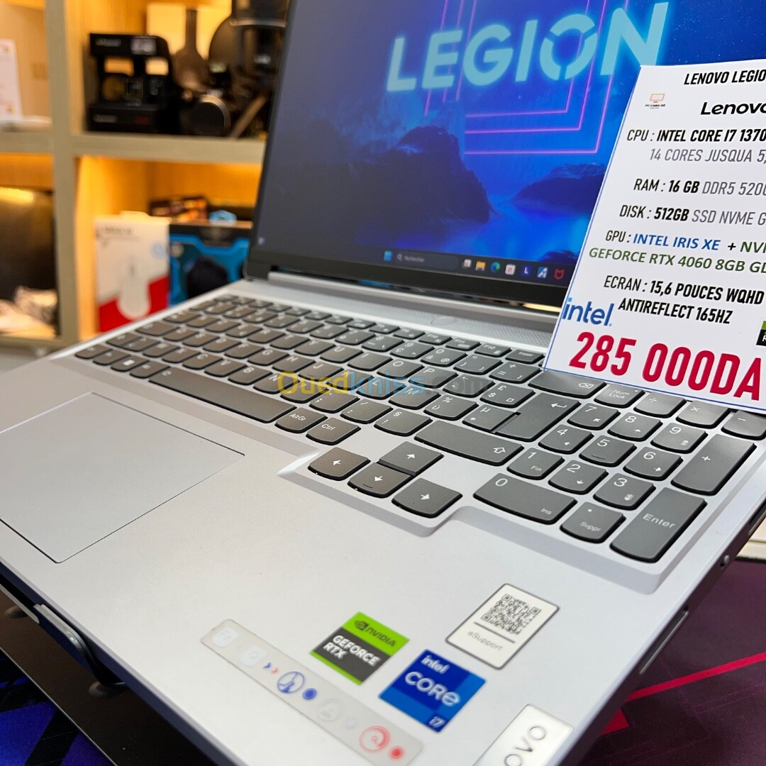 LENOVO LEGION SLIM 5 I7 14700HX NVIDIA RTX 4060 16GB RAM 512GB SSD ECRAN WQHD 165HZ