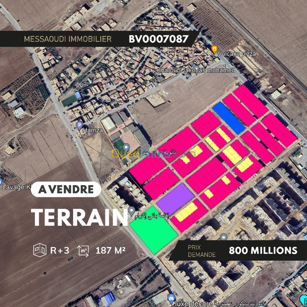 Vente Terrain Aïn Defla El attaf