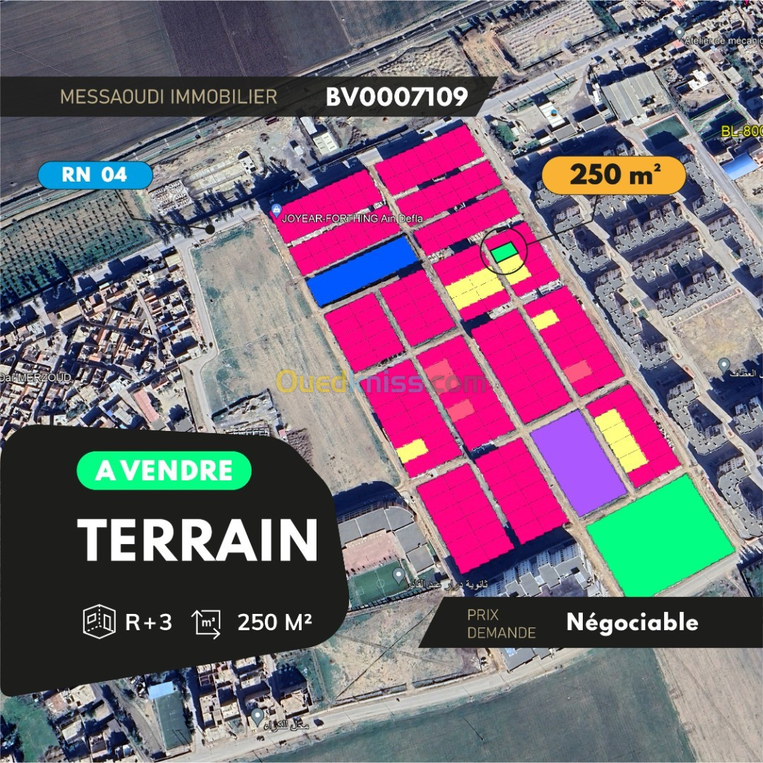 Vente Terrain Aïn Defla El attaf