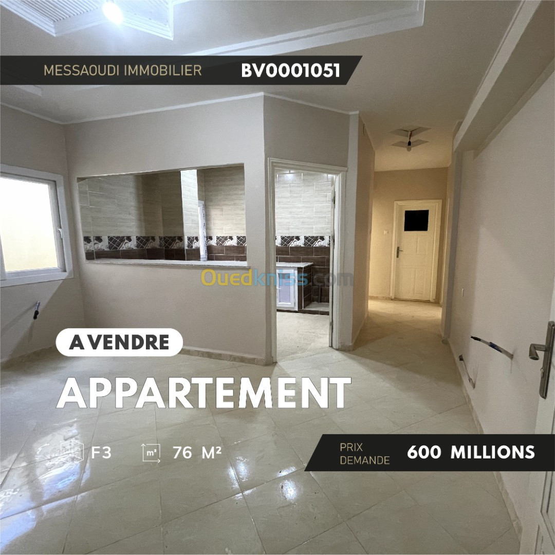 Vente Appartement F03 Aïn Defla Rouina