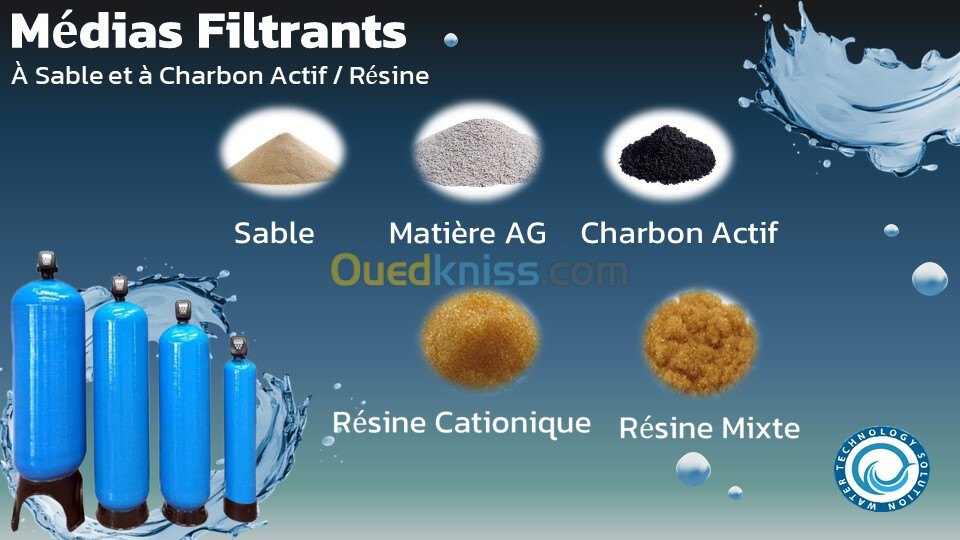 Sable de Filtration - Résine Cationique - Chrabon Actif 