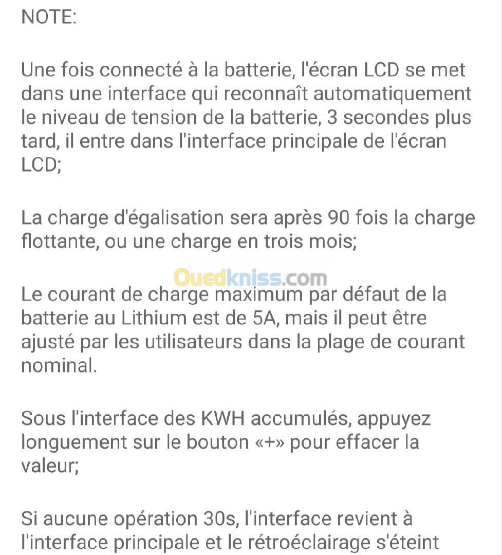 Controleur de charge solaire PWM