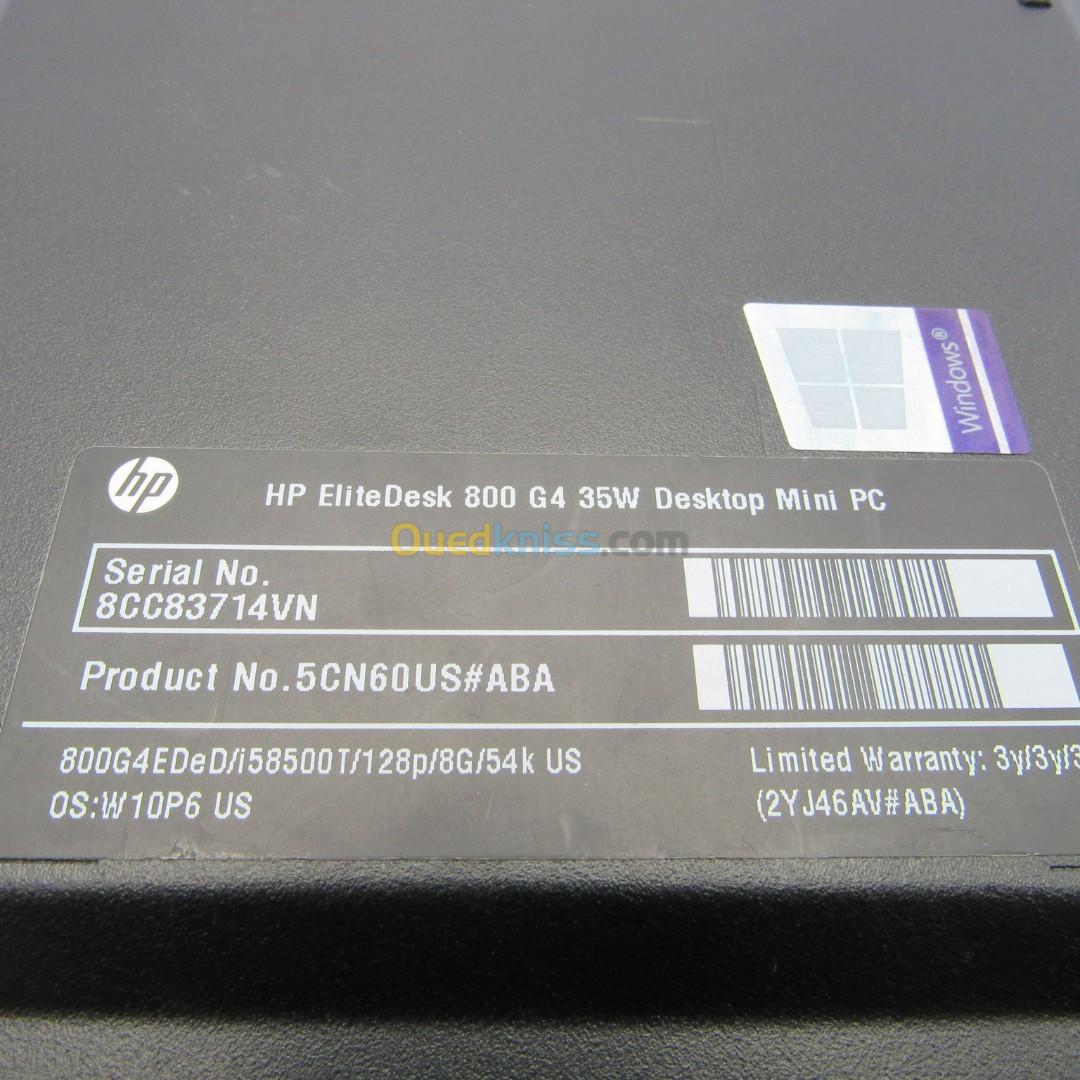 HP Elite Desk 800 G4 Desktop Mini PC i5 8Th 8G 256SSD